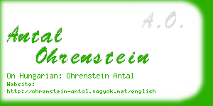 antal ohrenstein business card